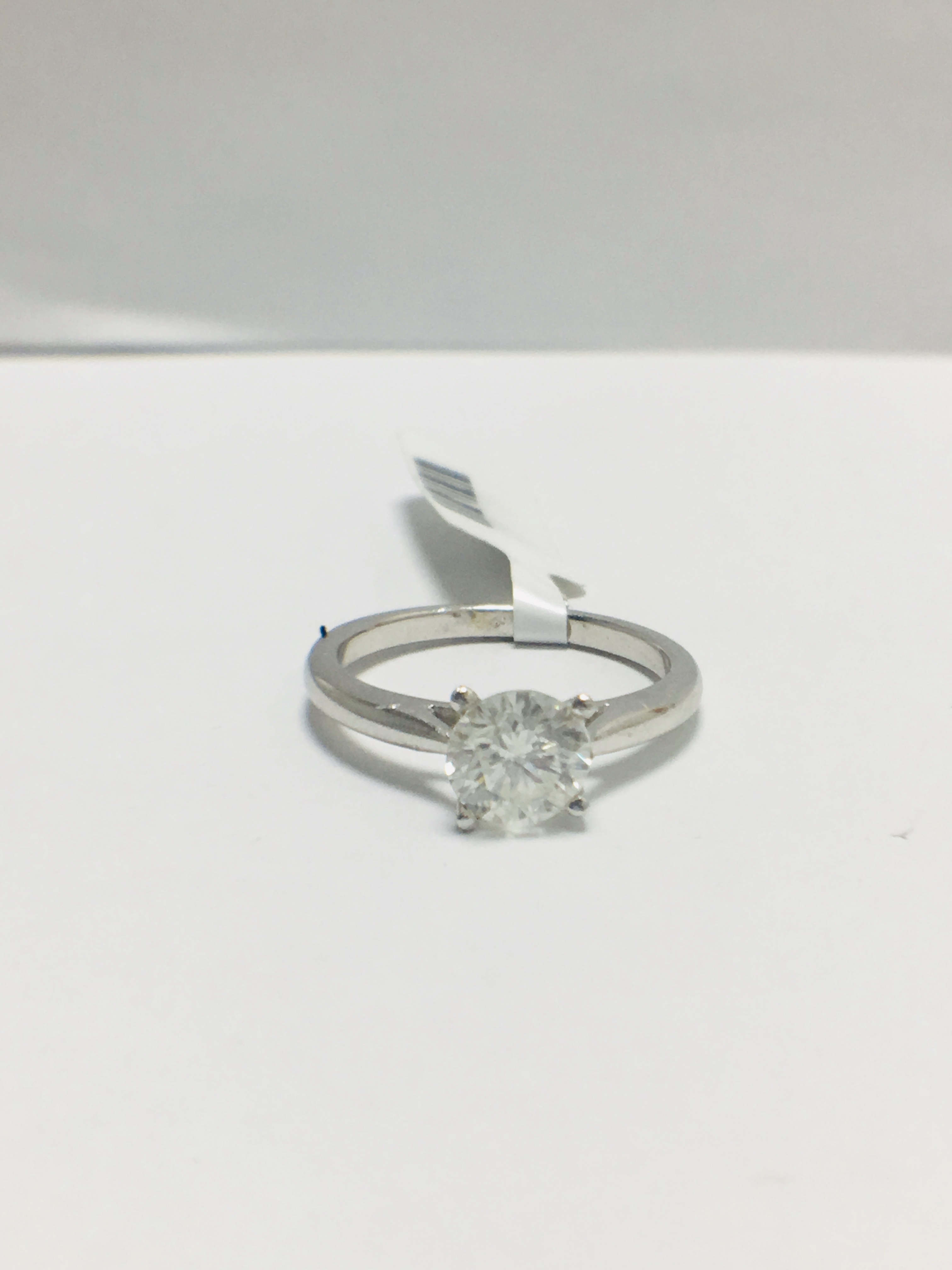 Platinum diamond solitaire ring - Image 7 of 8