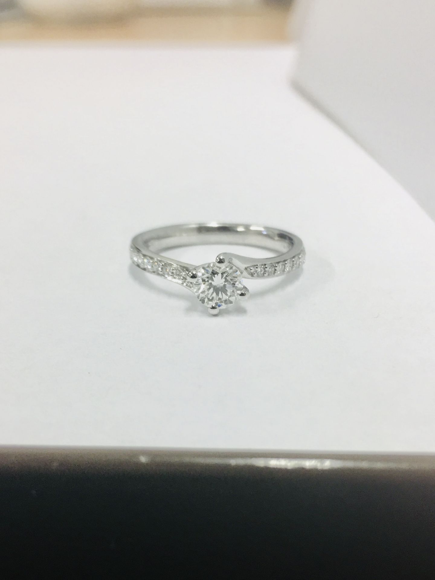 Platinum Damond Solitaire Ring, - Image 2 of 6