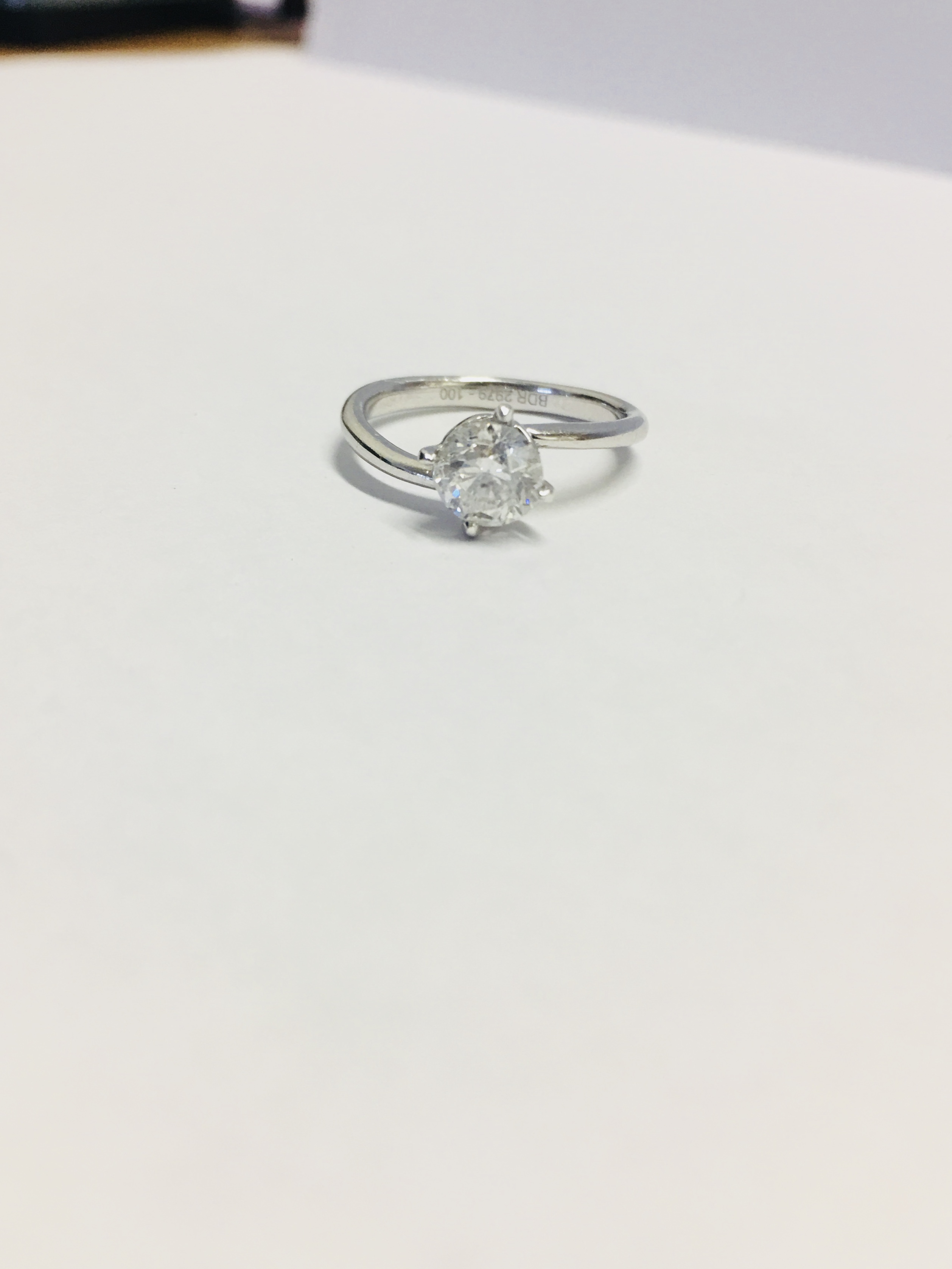 1Ct Brilliant Cut Diamond Solitaire Ring,