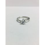 1.02Ct Princess Cut Diamond Solitaire Ring,