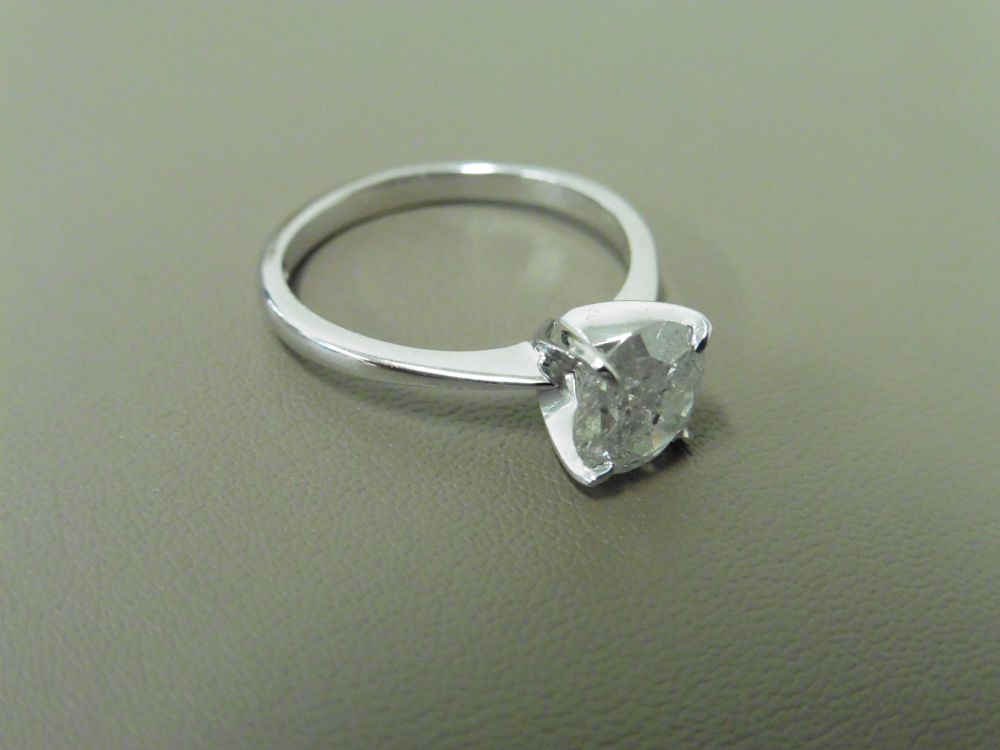 1.24Ct Diamond Solitaire Ring Set In Platinum. - Image 2 of 3