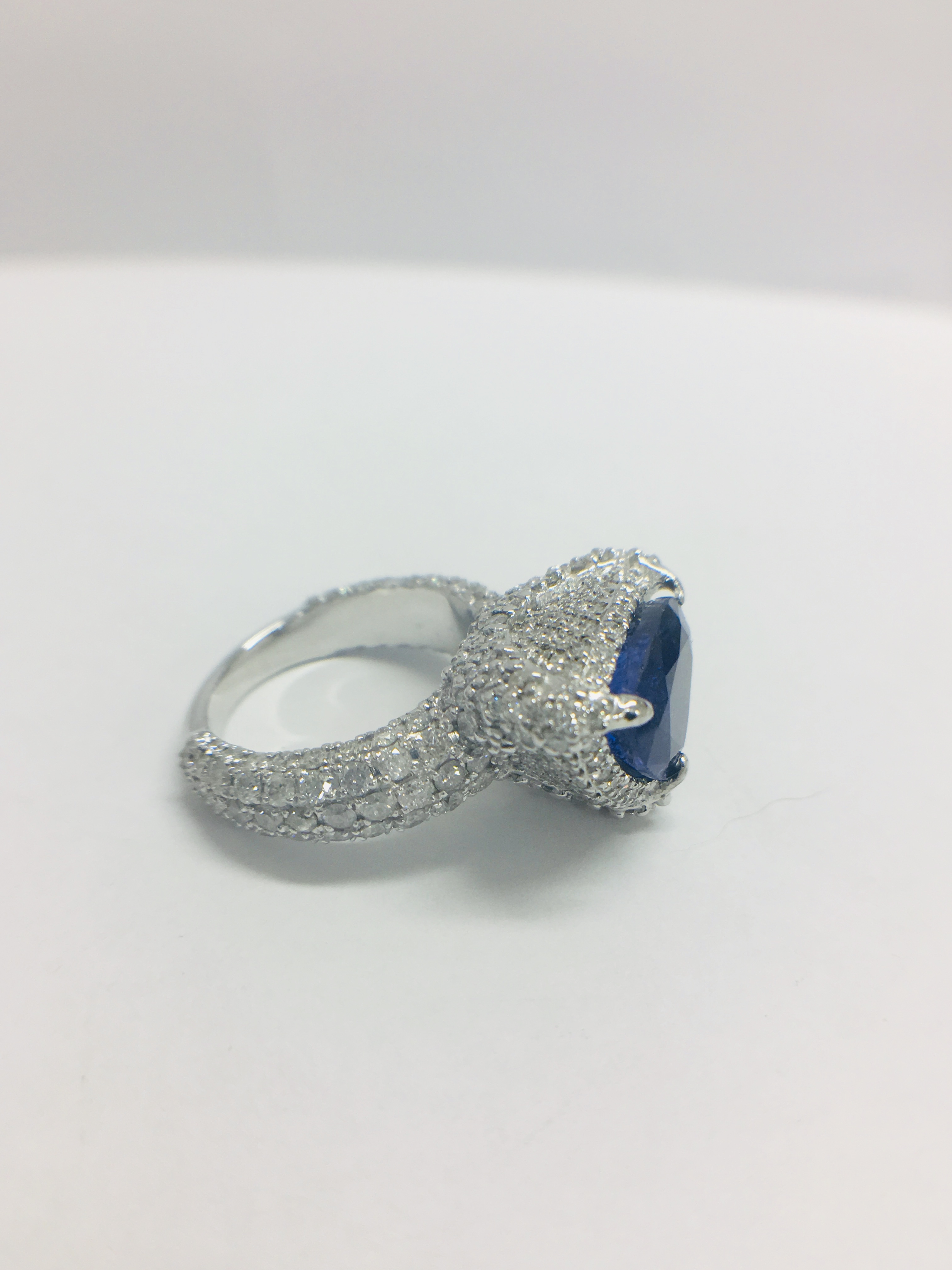 PLATINUM TANZANITE RING - Image 9 of 14