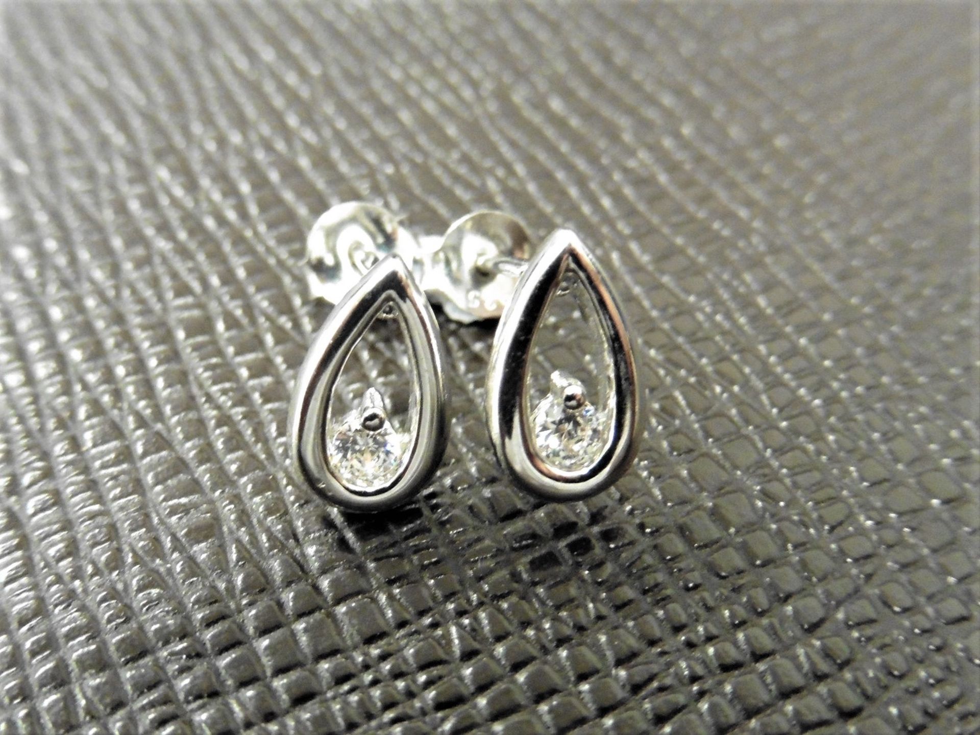 0.20Ct Diamond Earrings Set In Platinum 950.