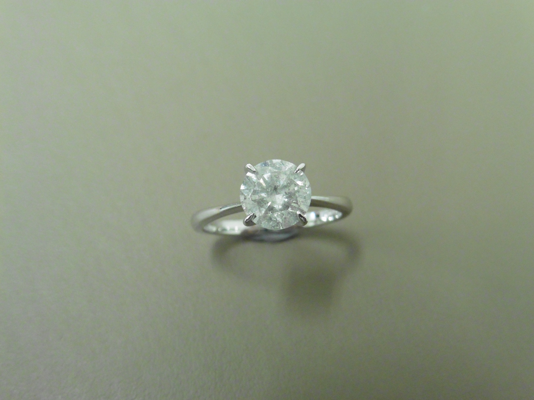 1.24Ct Diamond Solitaire Ring Set In Platinum.