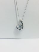 Platinum Diamond Pendant And 9Ct White Gold Necklace,