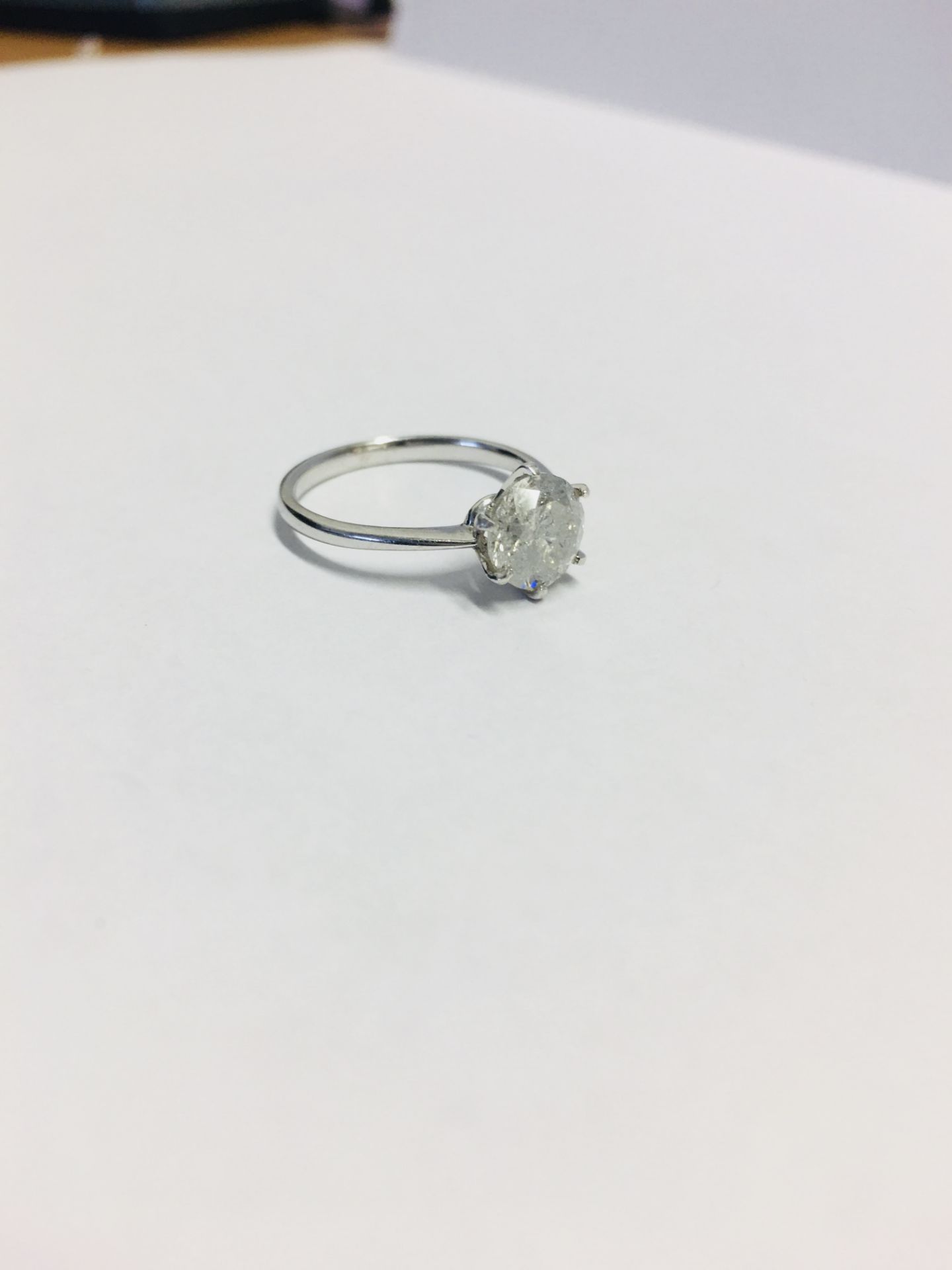 Diamond Solitaire Ring, - Image 5 of 6