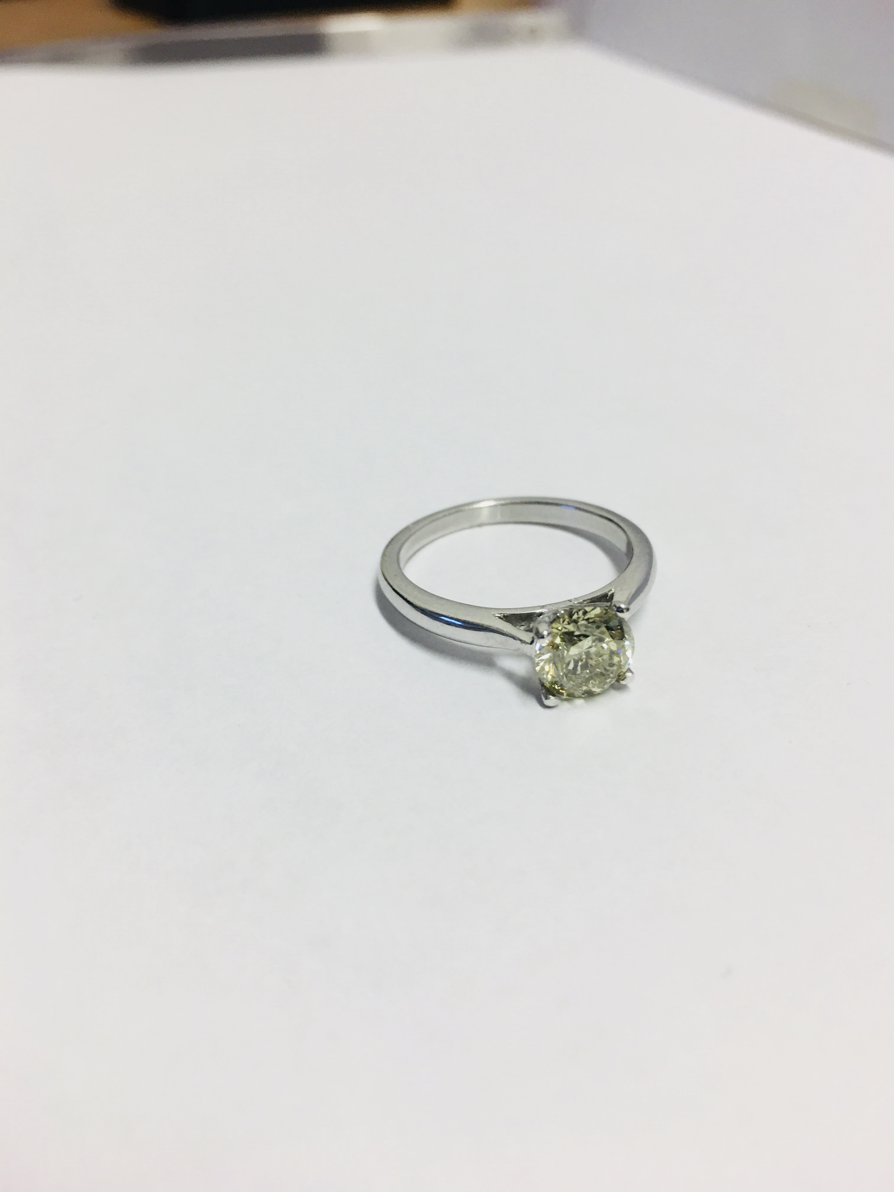 1Ct Brilliant Cut Diamond Solitaire Ring, - Image 6 of 6