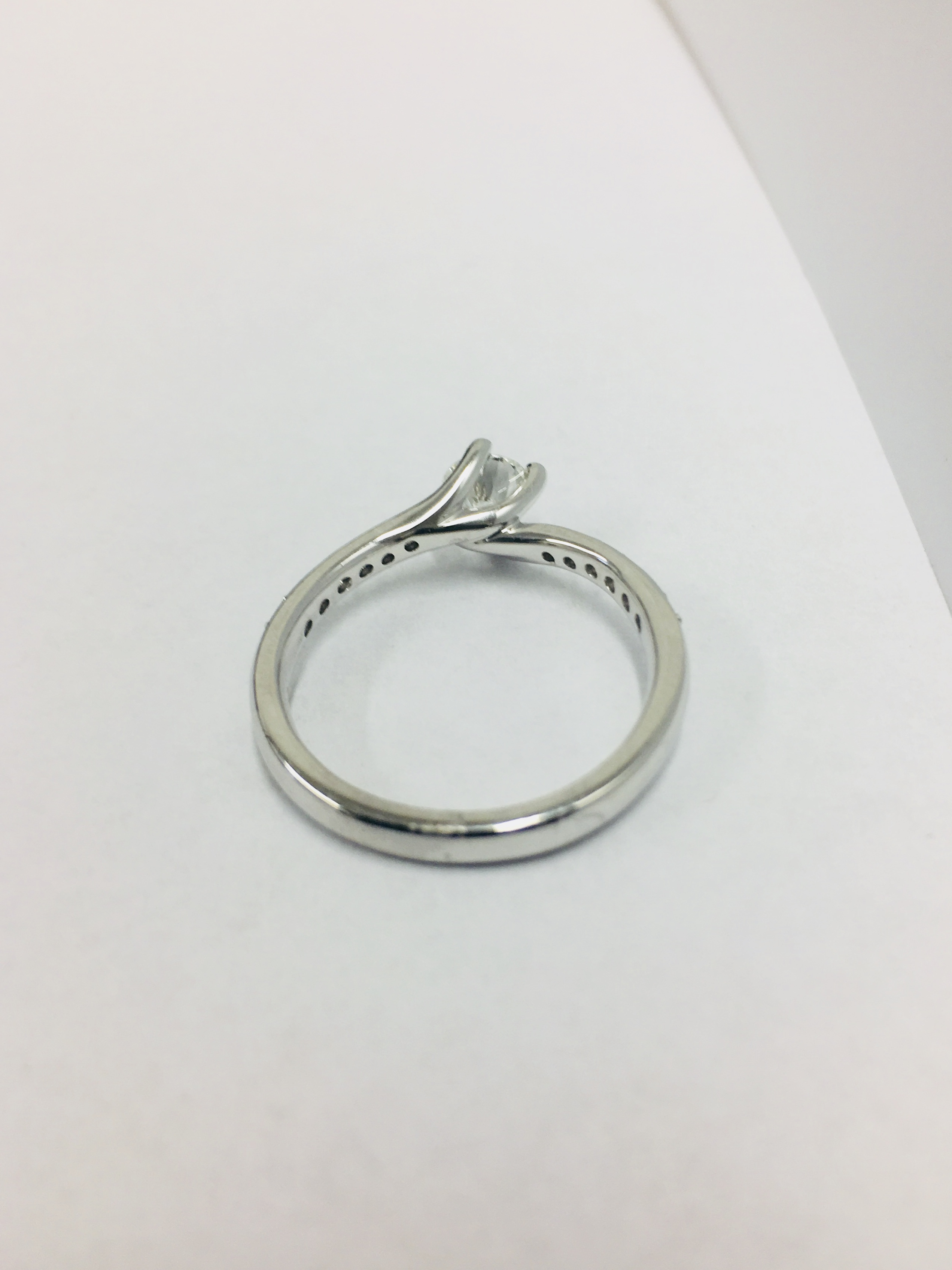 Platinum Damond Solitaire Ring, - Image 4 of 6
