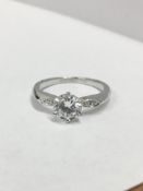 Platinum Diamond Solitaire Ring,