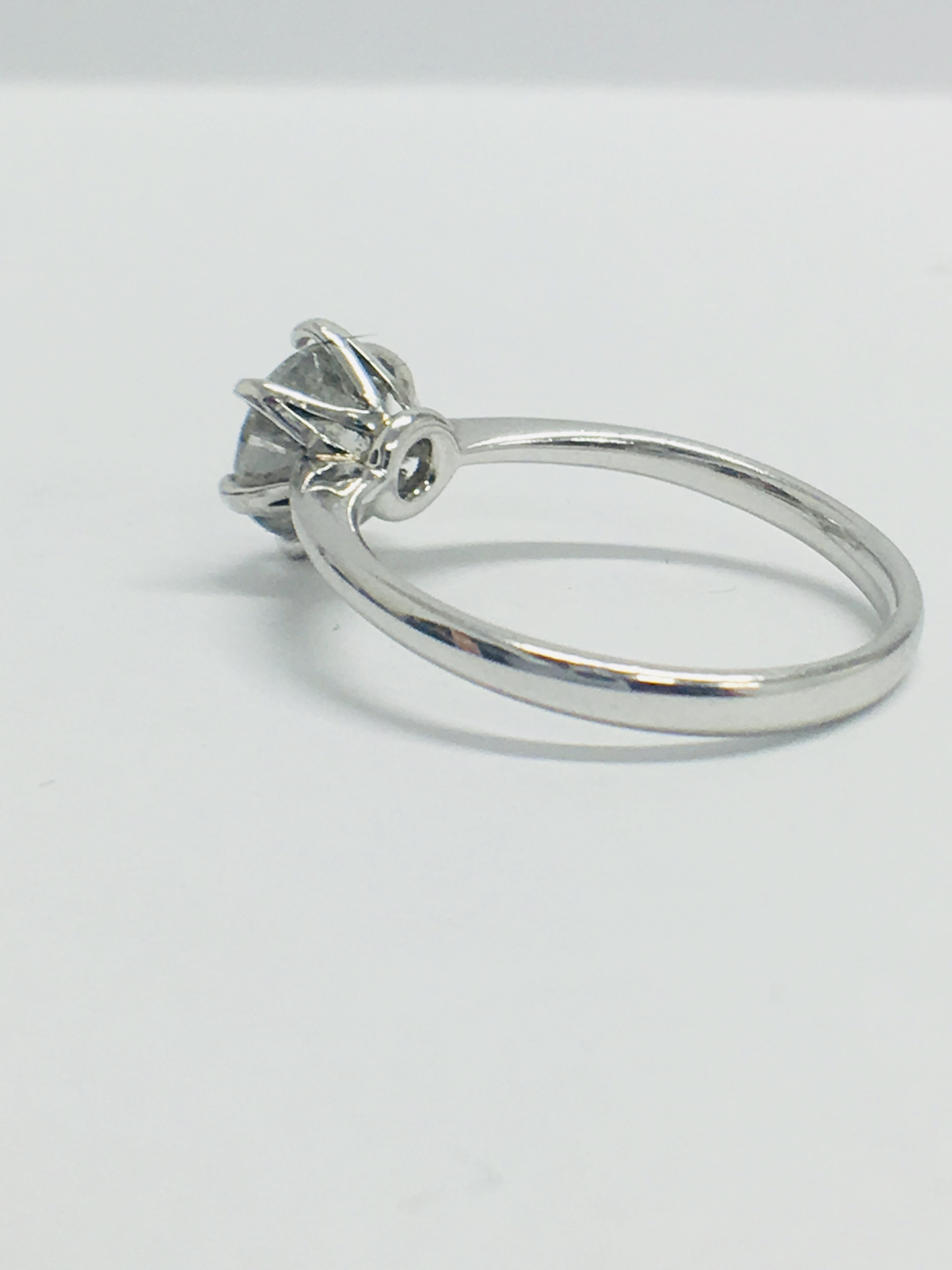 Platinum Diamond Solitaire Ring, - Image 2 of 5