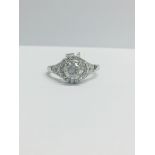 Platinum Solitaire 4 Claw Diamond Ring,