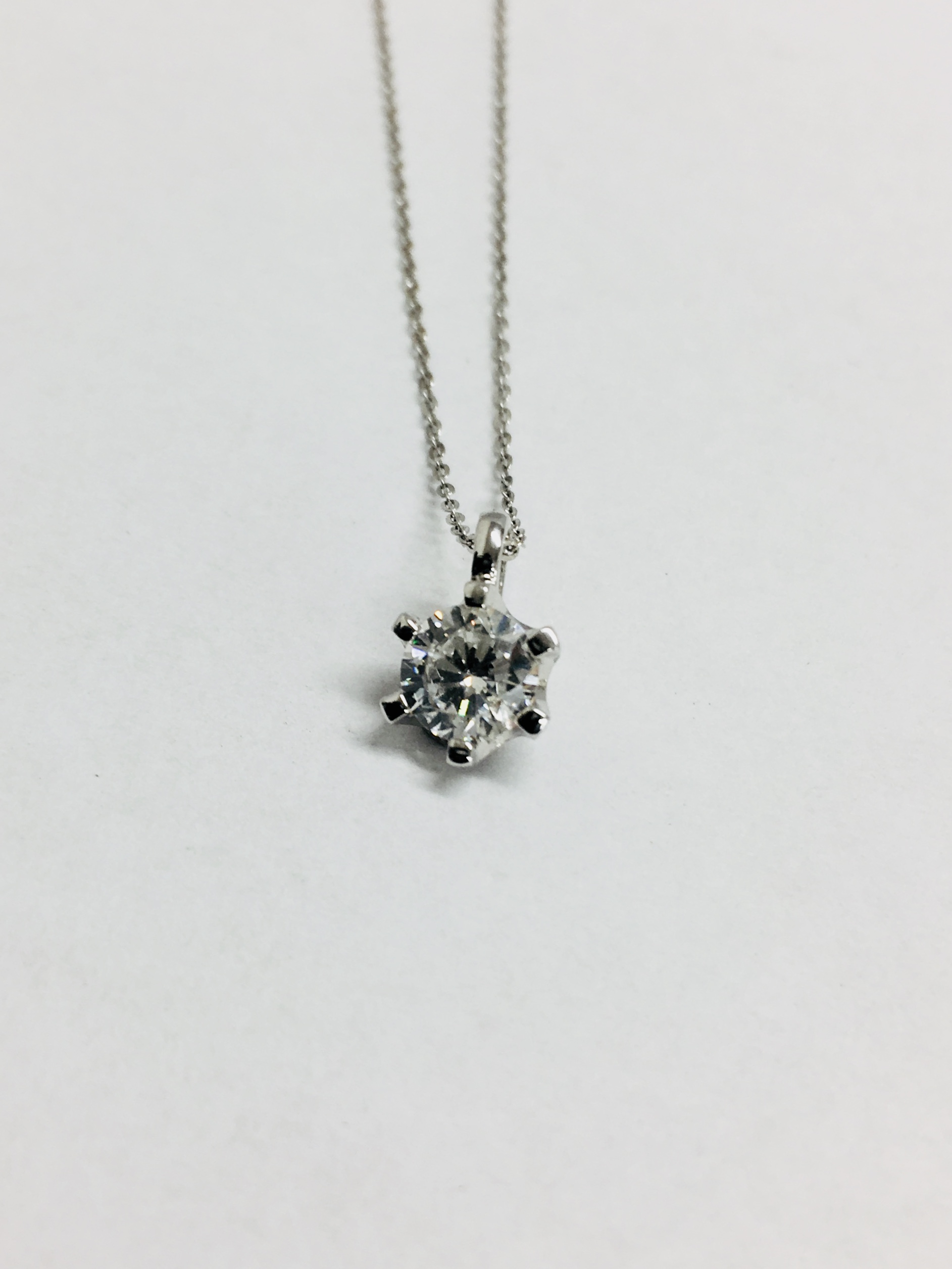 0.50Ct Diamond Solitaire Style Pendant. - Image 3 of 3
