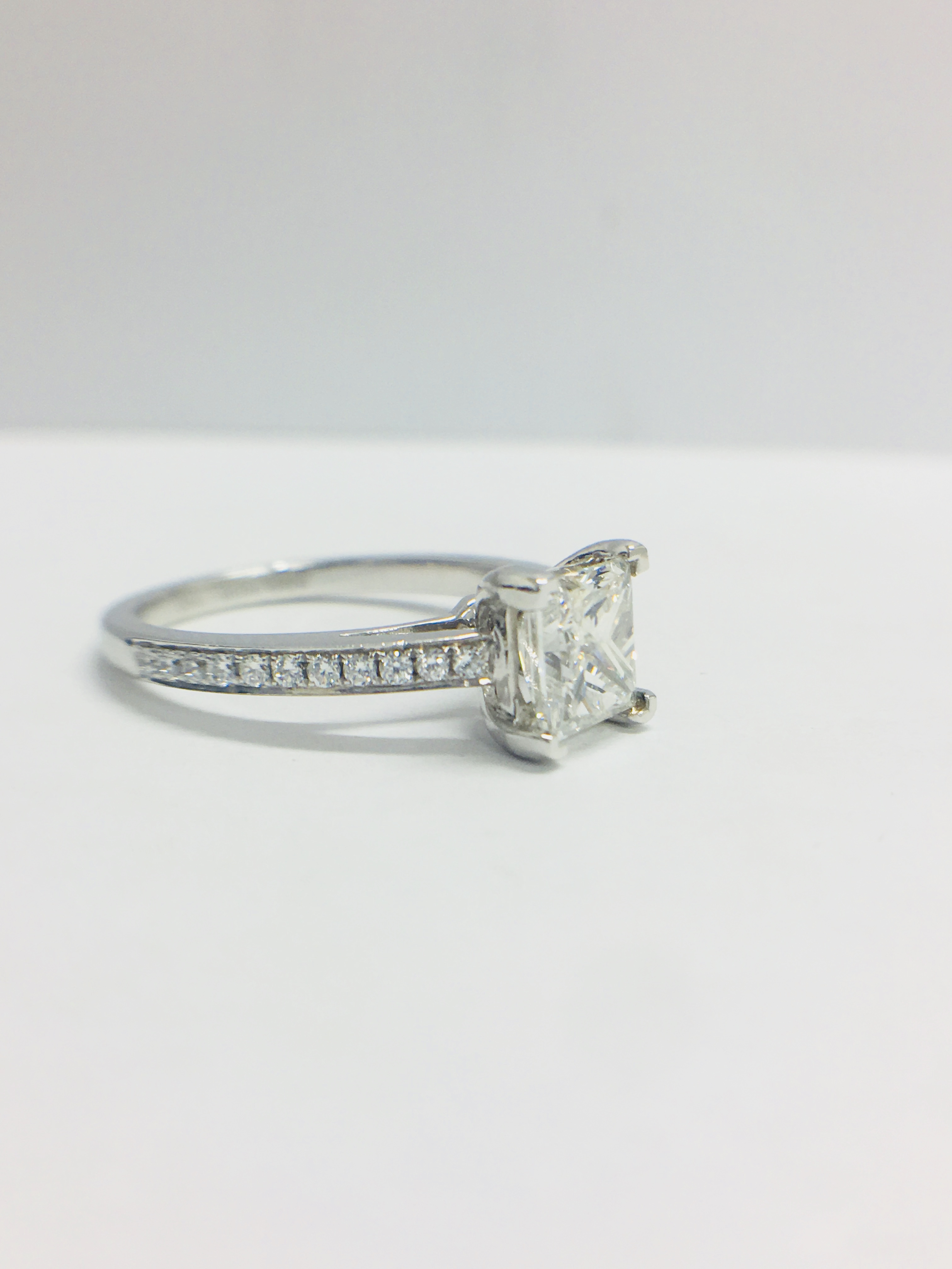 Platinum Diamond Solitaire Ring 1.10Ct Total Diamond Weight, - Image 6 of 12