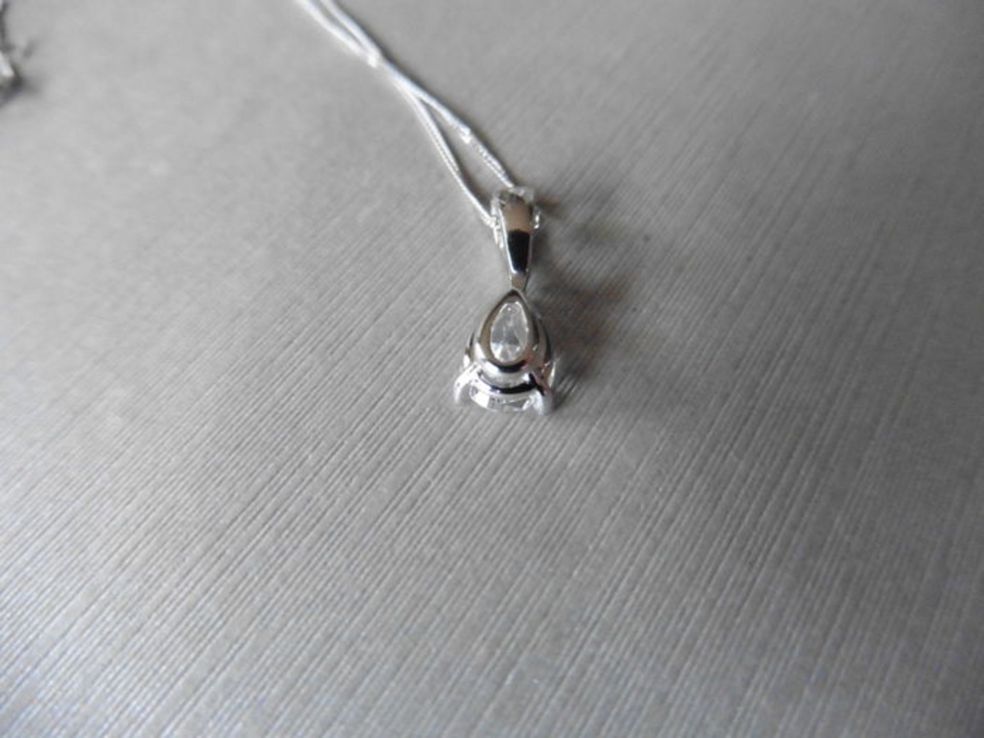 0.40Ct Diamond Pendant With A Pear Shaped Diamond. - Image 2 of 2