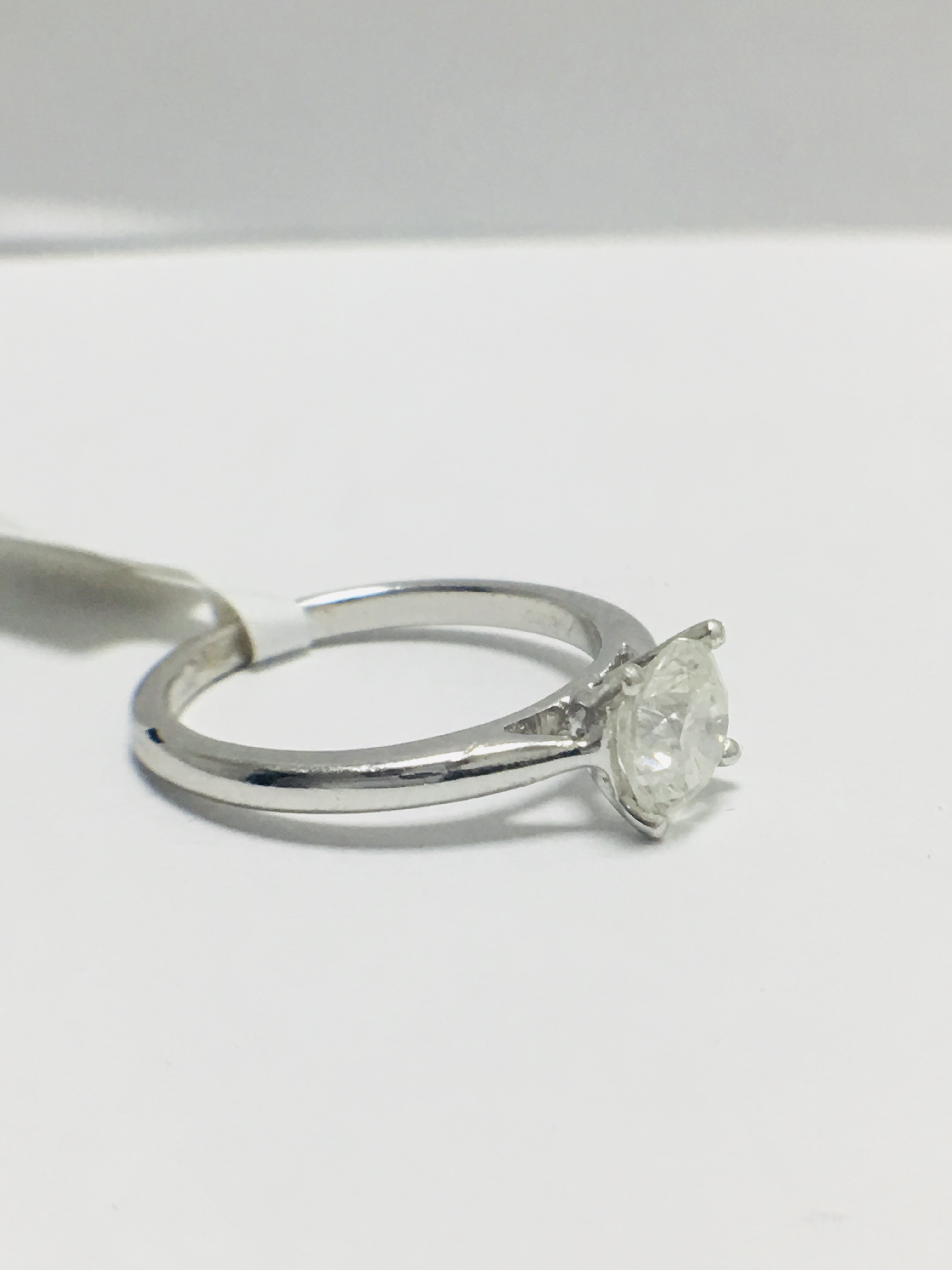 Platinum diamond solitaire ring - Image 5 of 8