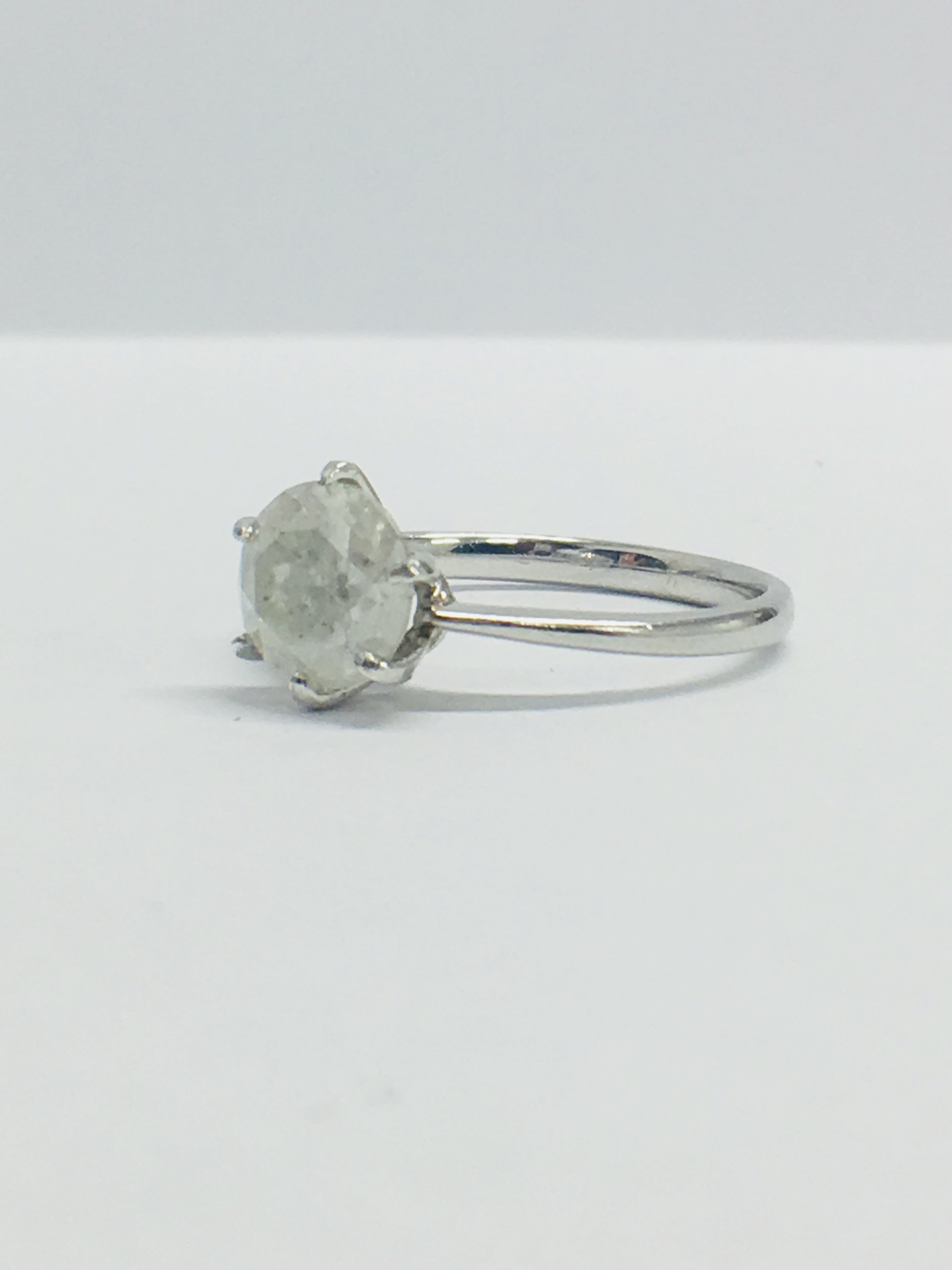 Platinum Diamond Solitaire Halo Ring, - Image 2 of 8
