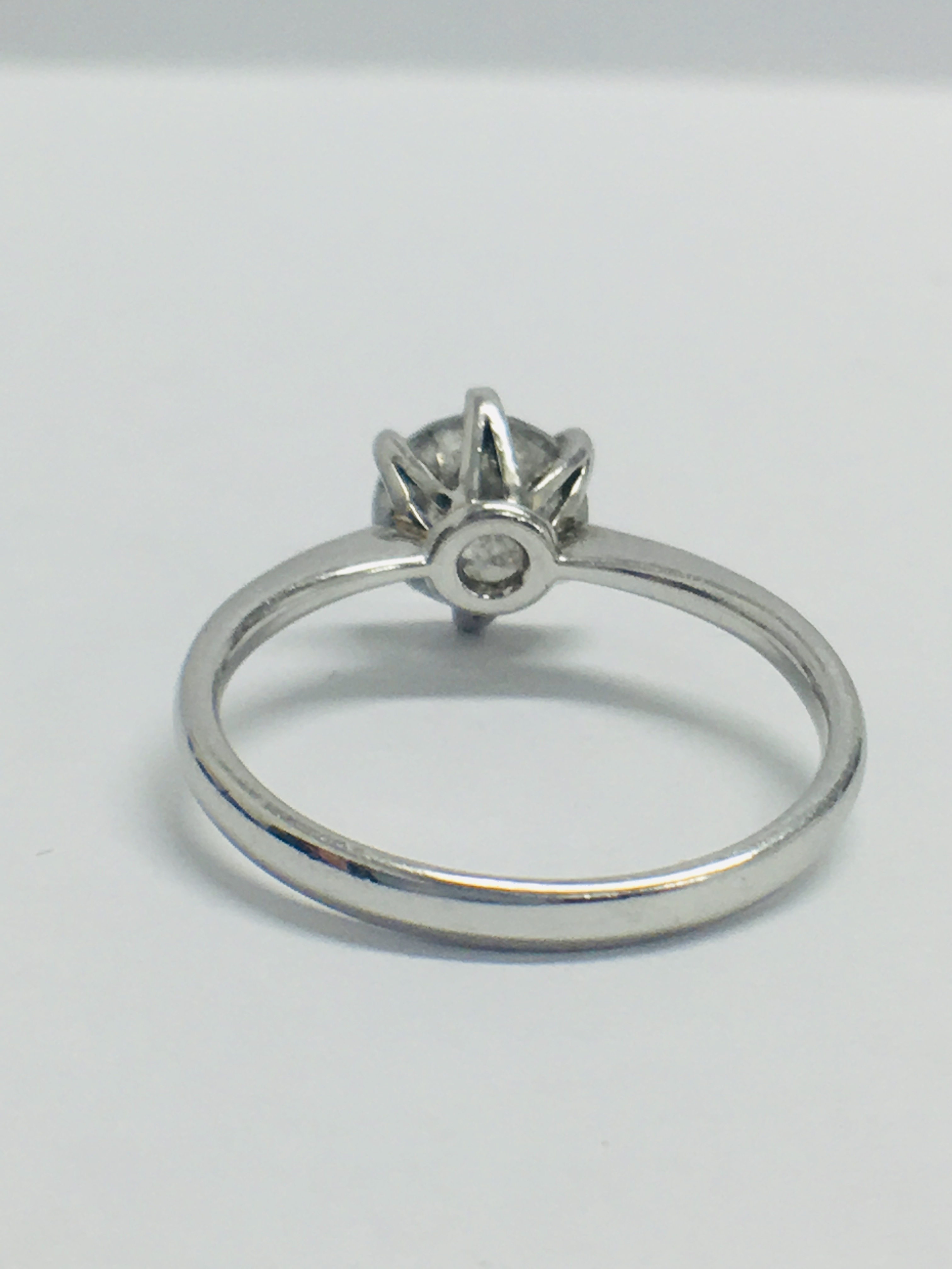 Platinum Diamond Solitaire Ring, - Image 3 of 5