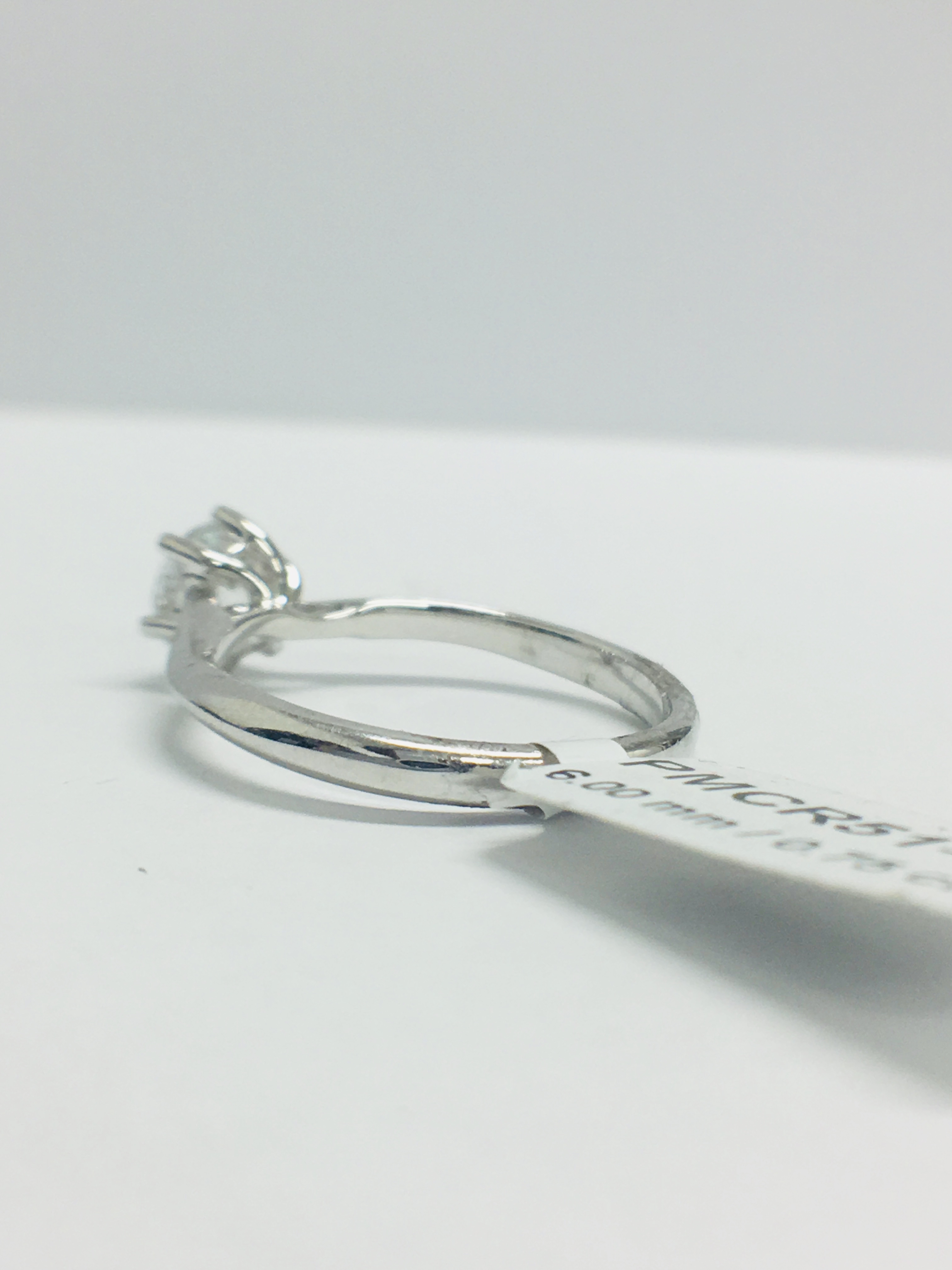 Platinum Solitaire 4 Claw Diamond Ring, - Image 4 of 8