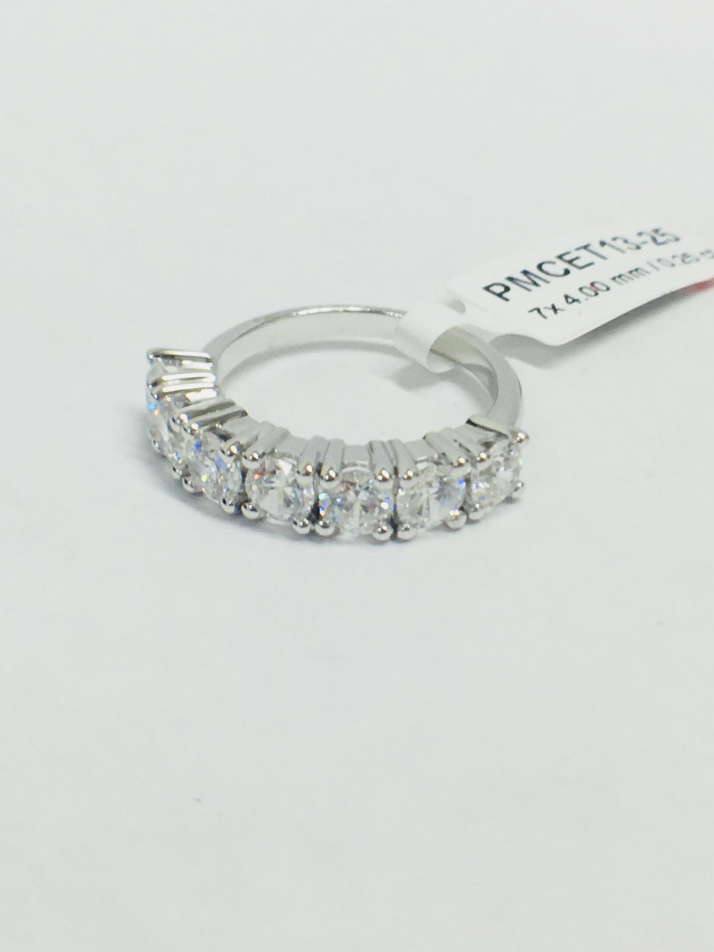 Platinum Diamond 7 Stone Ring, - Image 3 of 8