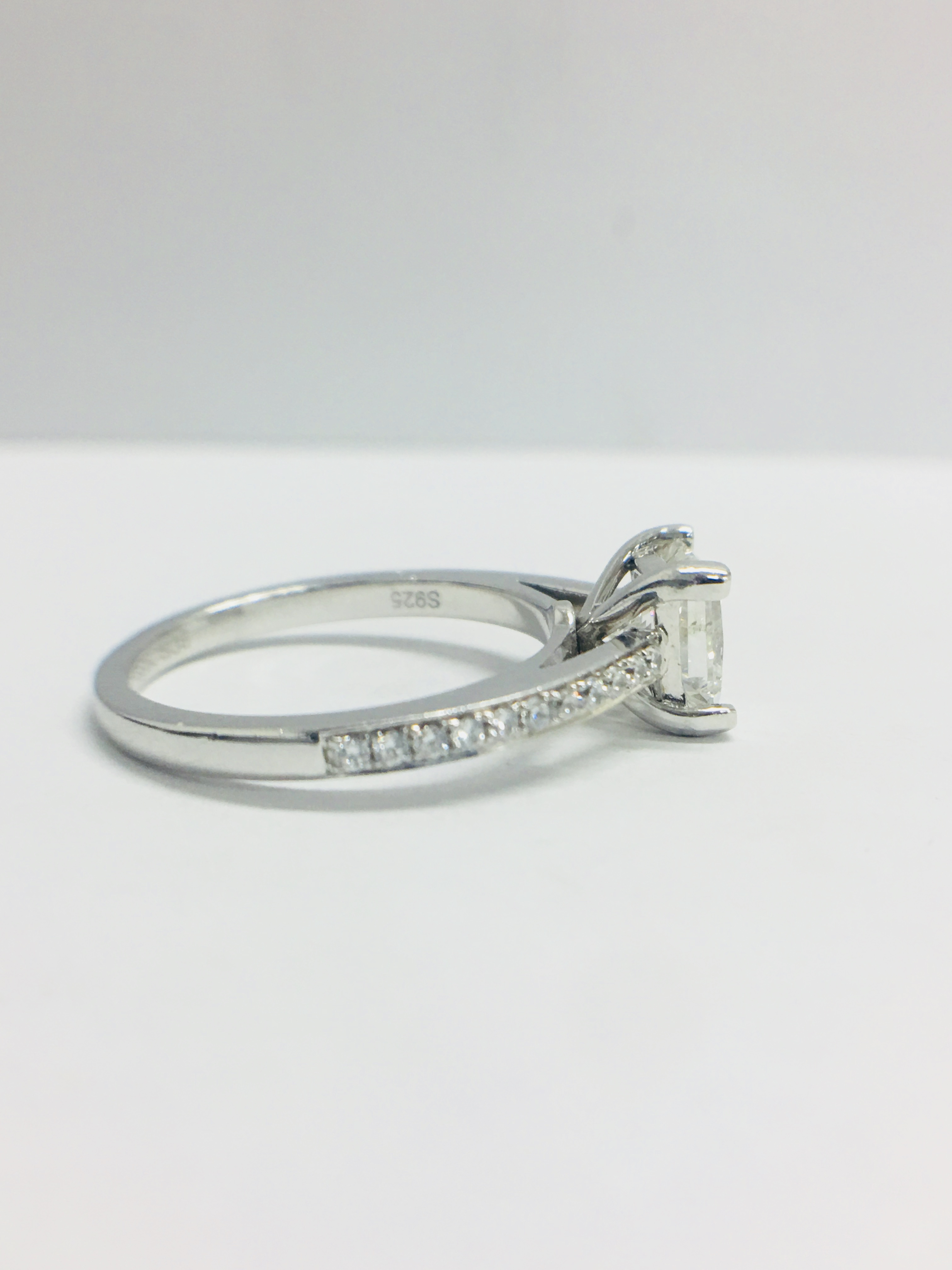 Platinum Diamond Solitaire Ring 1.10Ct Total Diamond Weight, - Image 4 of 12