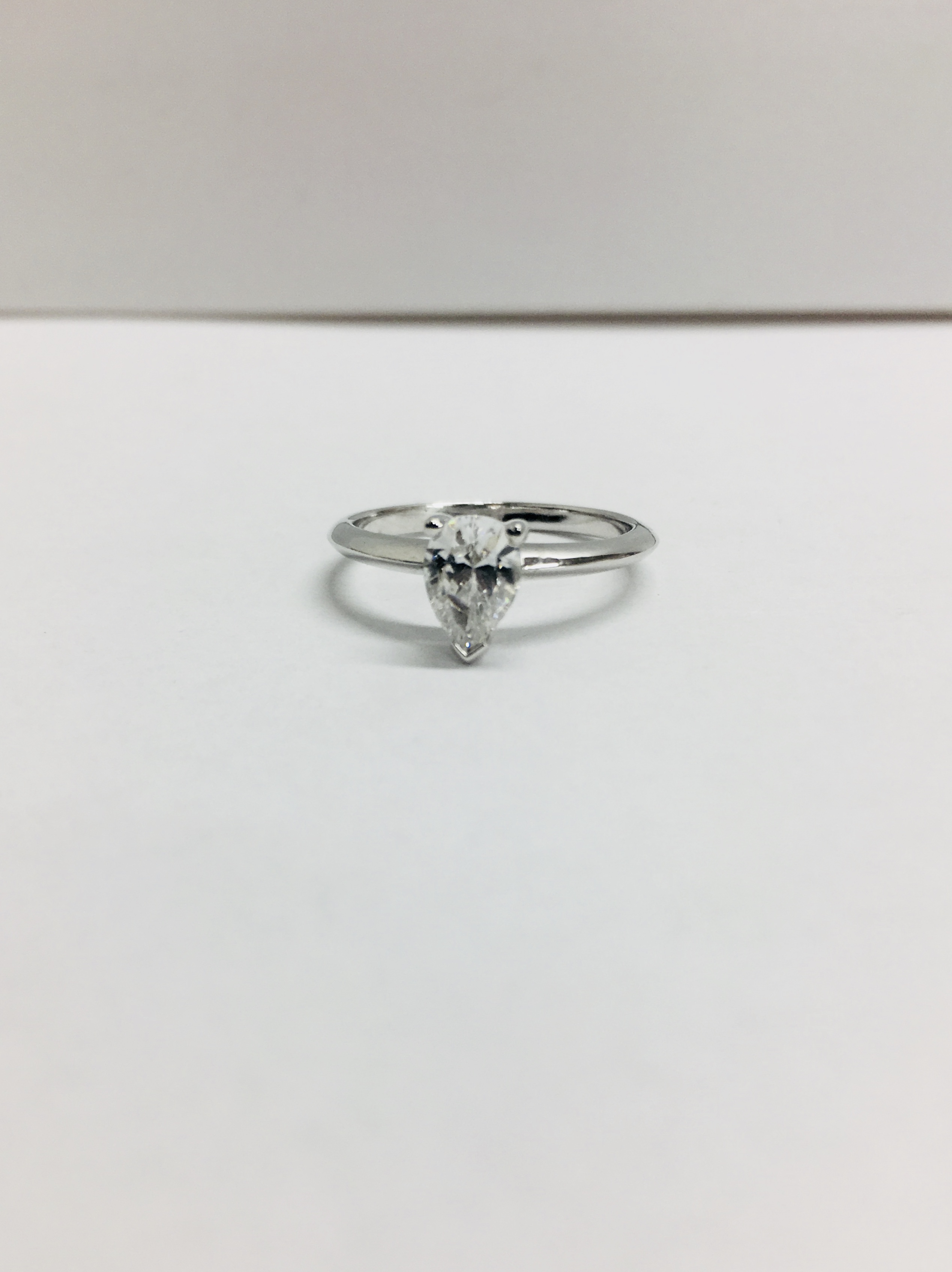 0.45Ct Diamond Solitaire Ring Set In Platinum 950.