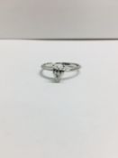 0.45Ct Diamond Solitaire Ring Set In Platinum 950.