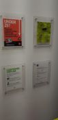 Wall Mounted Acrylic Poster Frames x 8