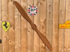 SOLID TEAK AEROPLANE PROPELLER