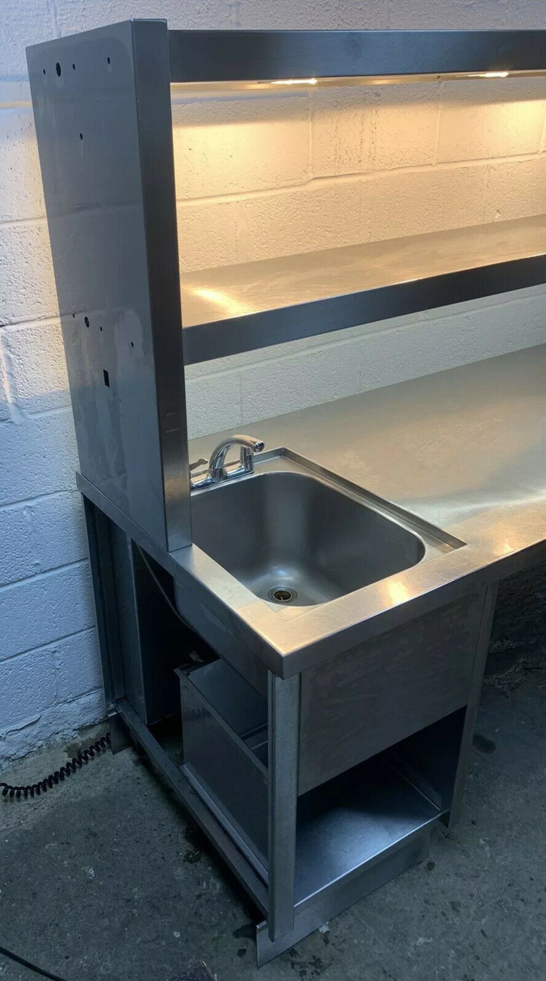 Heavy Duty Stainless Steel Single Bowl Sink With Heated Gantry - Image 7 of 7