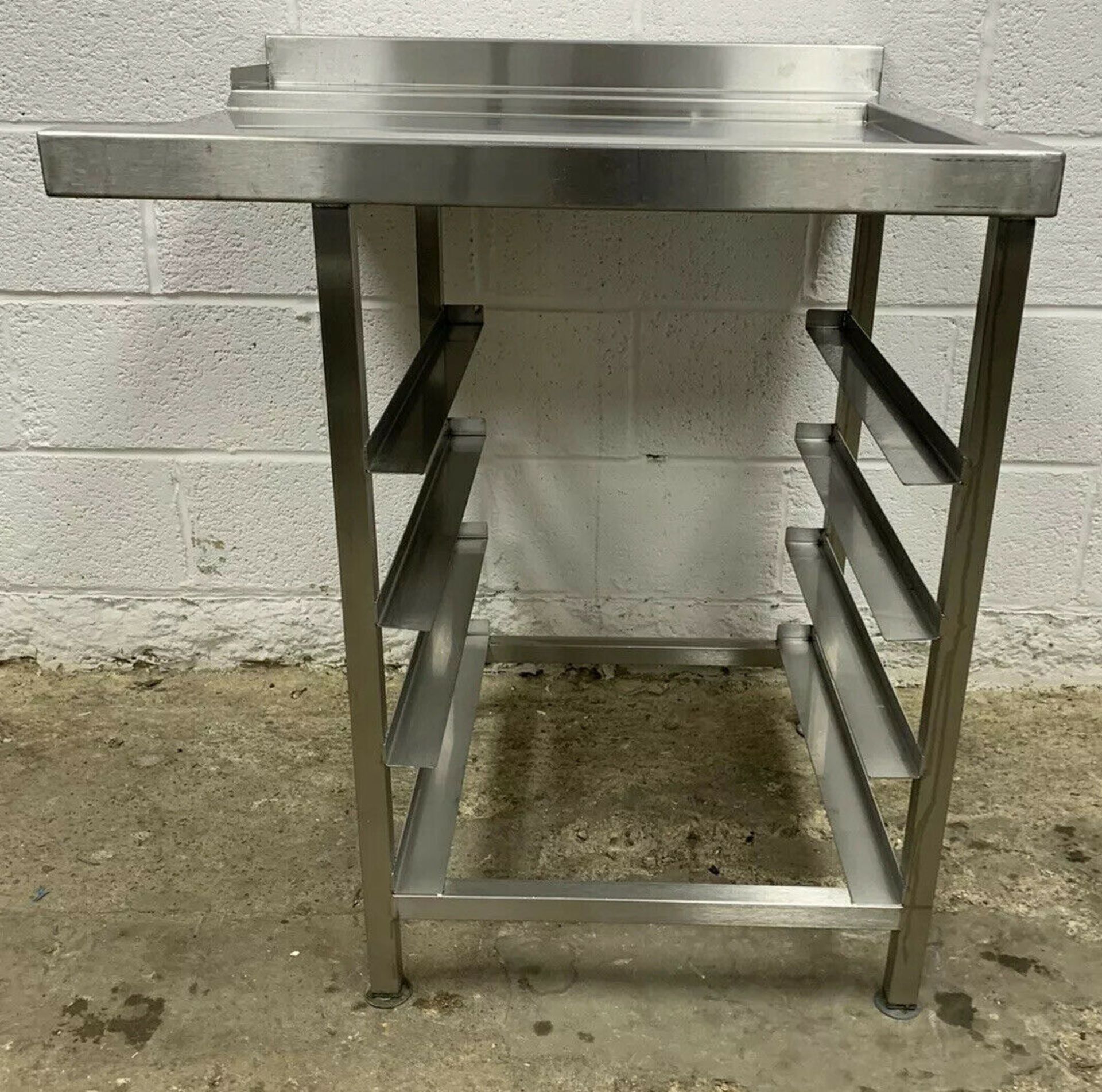 Stainless Steel Righthand Dishwasher Outlet / Exit Table