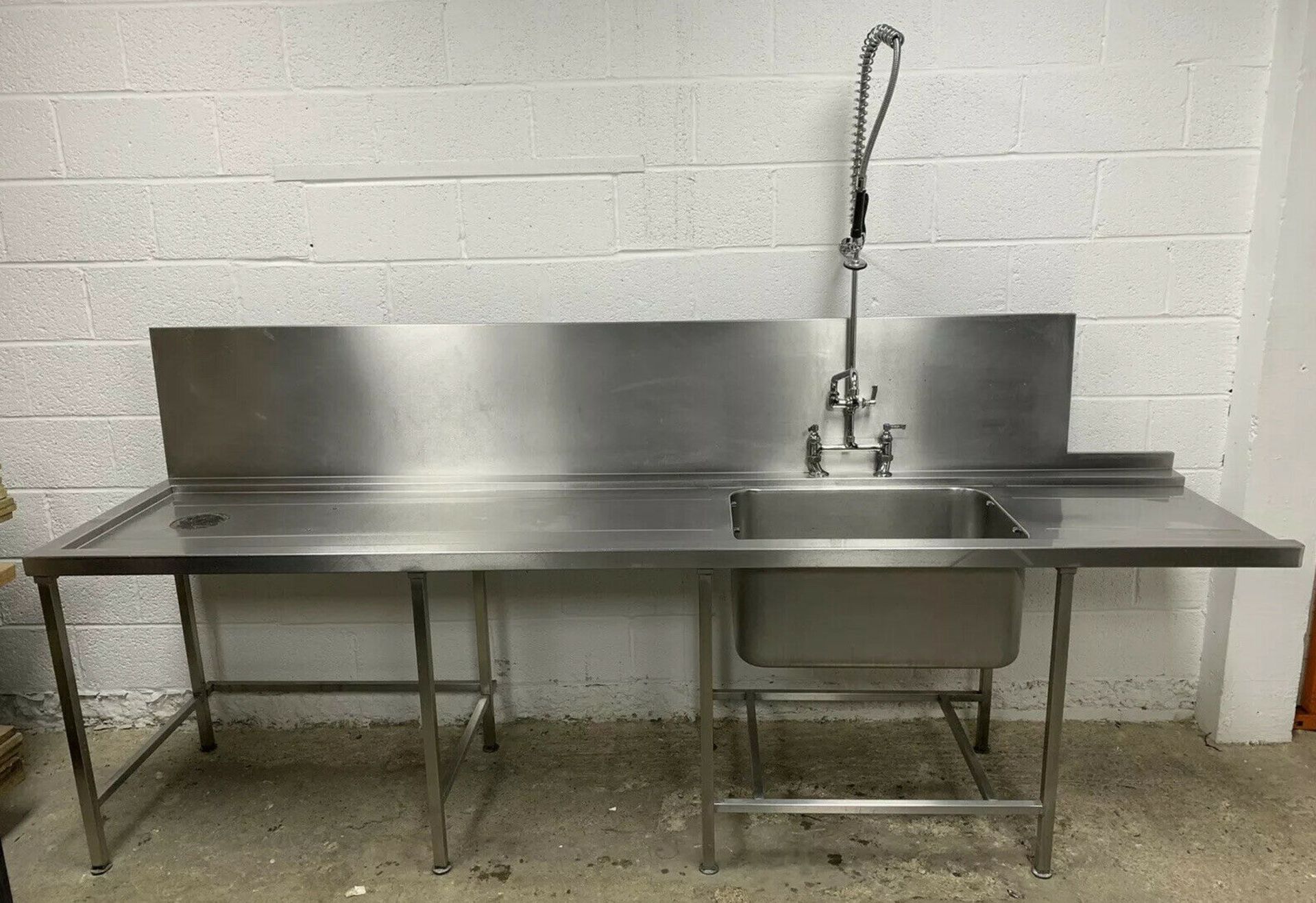 Stainless Steel Lefthand Dishwasher Entry / Inlet Sink With Reach Tap