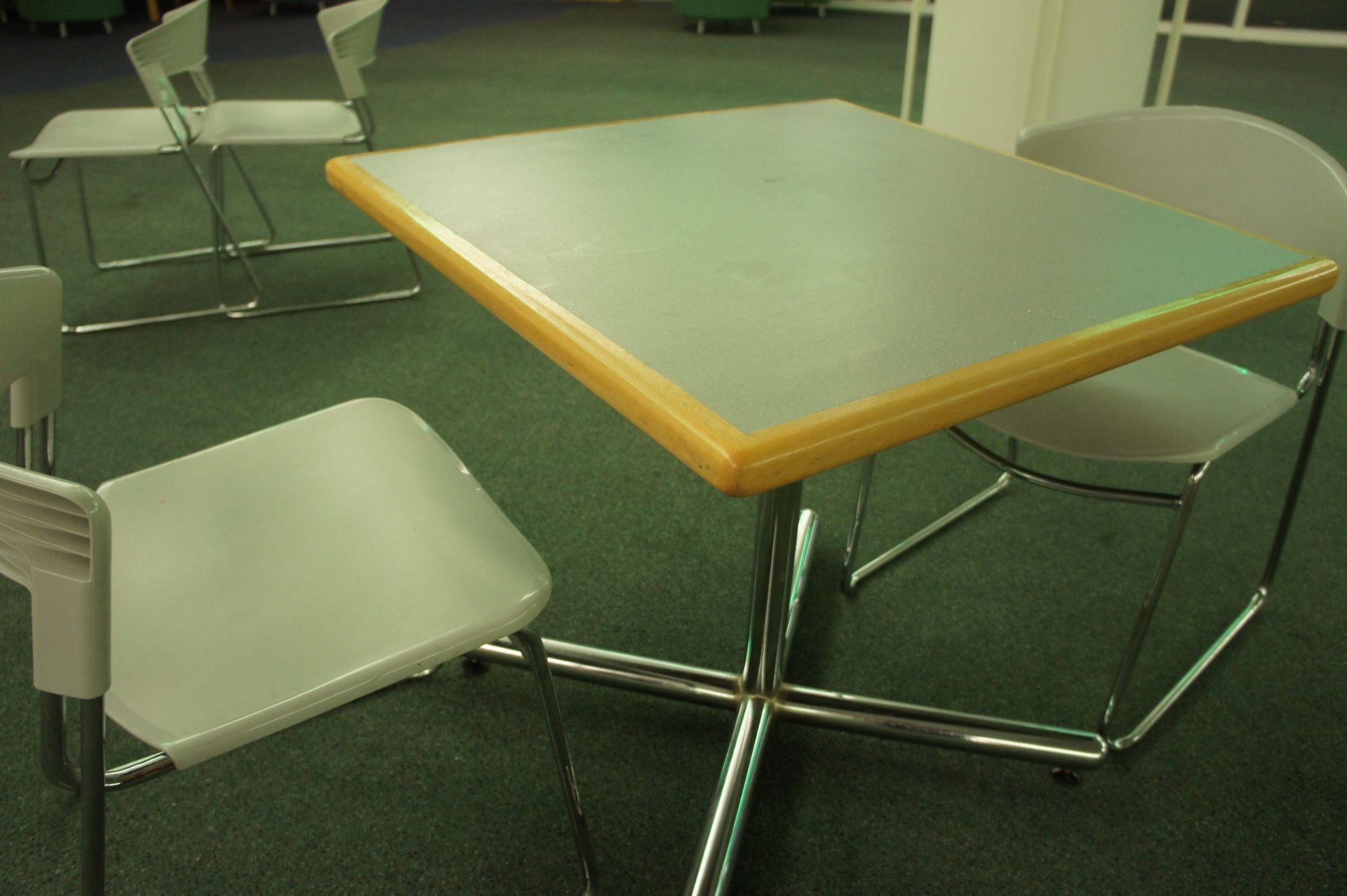 4 x bistro tables with 2 x chairs, 750mm x 750mm