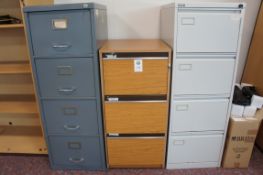 2 x four drawer filing cabinets 1 x three drawer filing cabinet