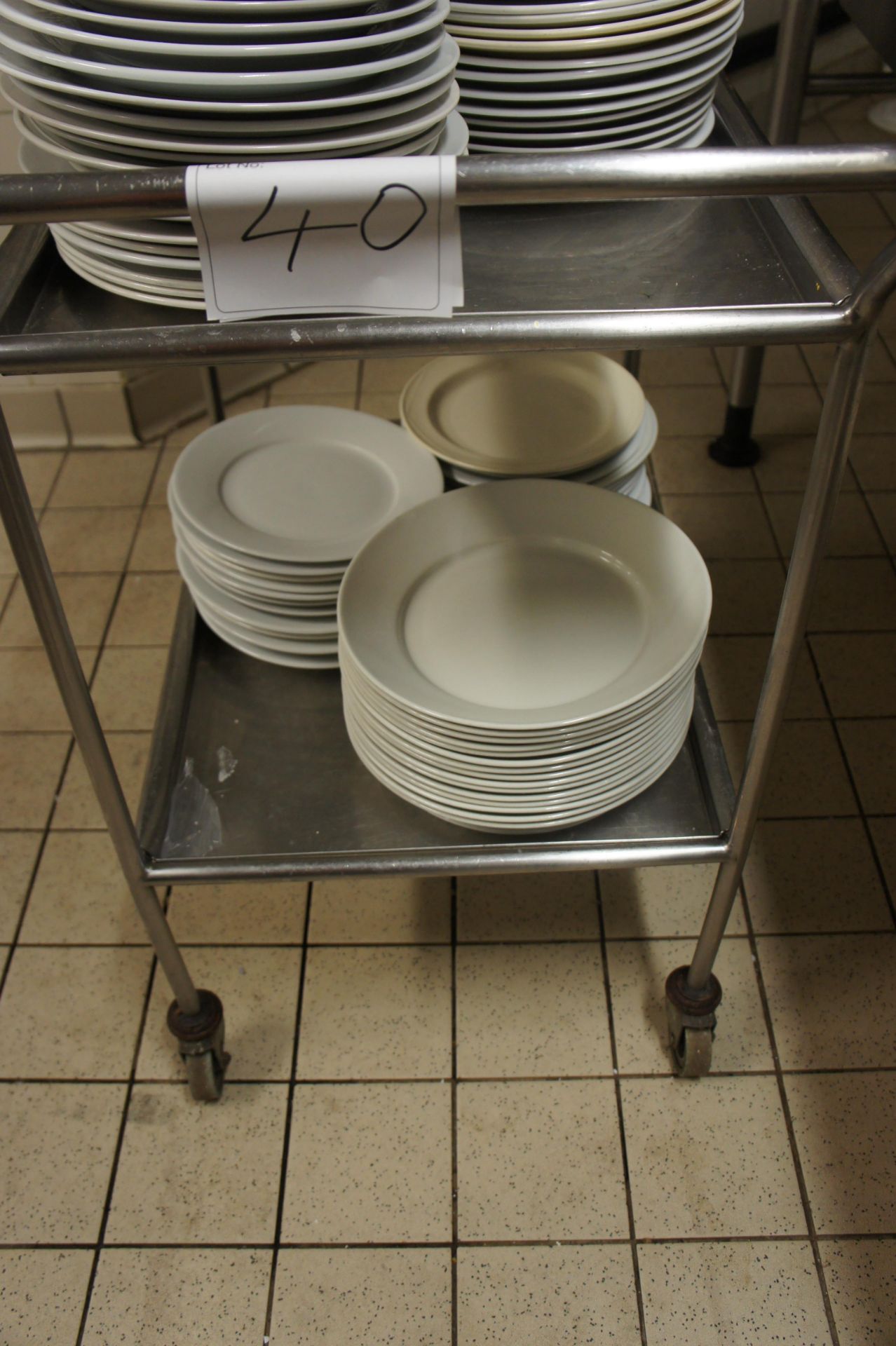 Stainless steel 2 tier service trolley, Contents NOT included - Image 2 of 2