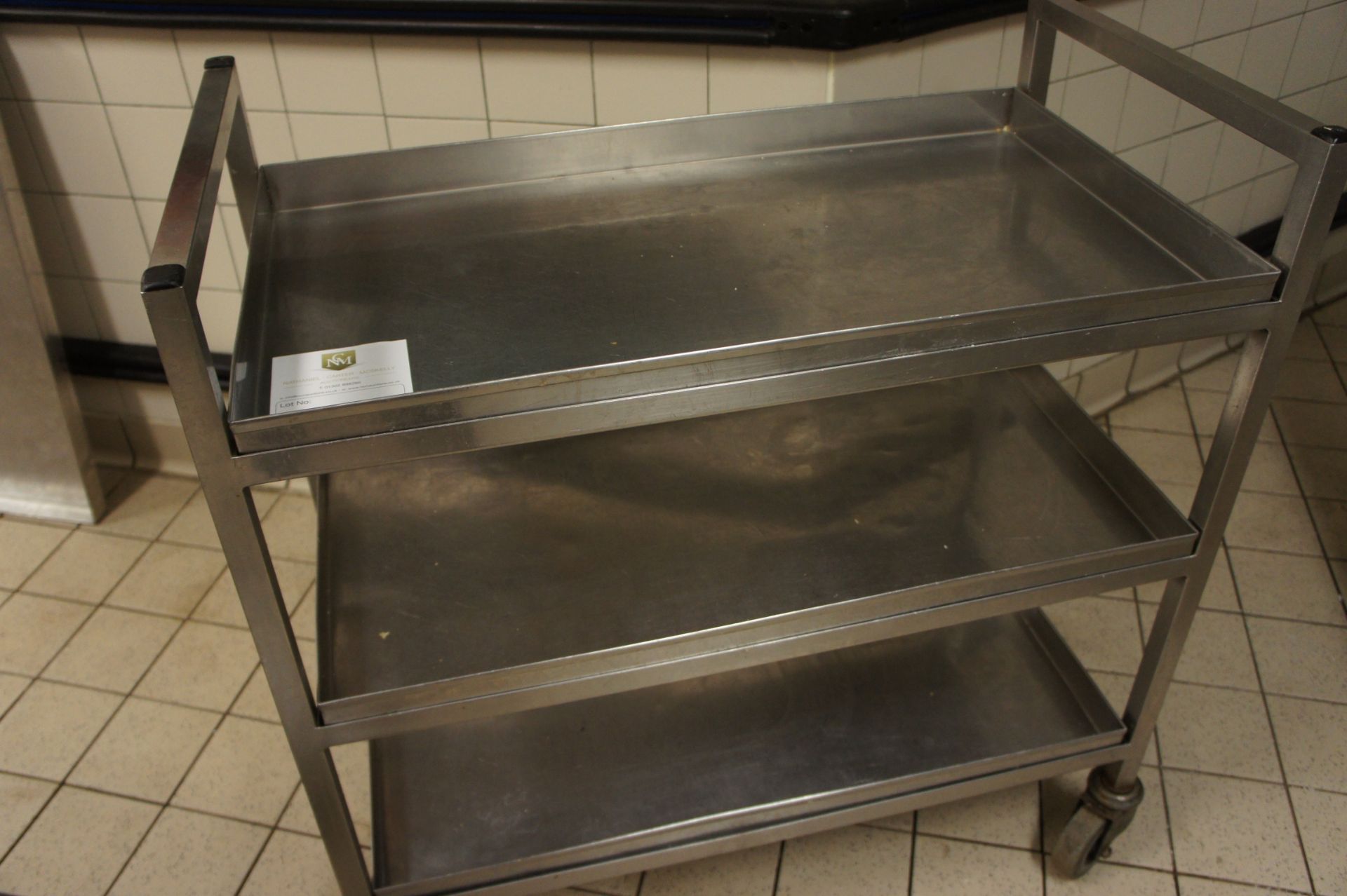 Mobile Stainless steel 3 tier trolley - Image 2 of 2