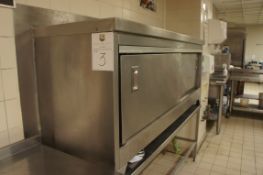 Double door plate warming cabinet, 1800mm