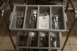 3 tier cutlery stand and contents, as lotted