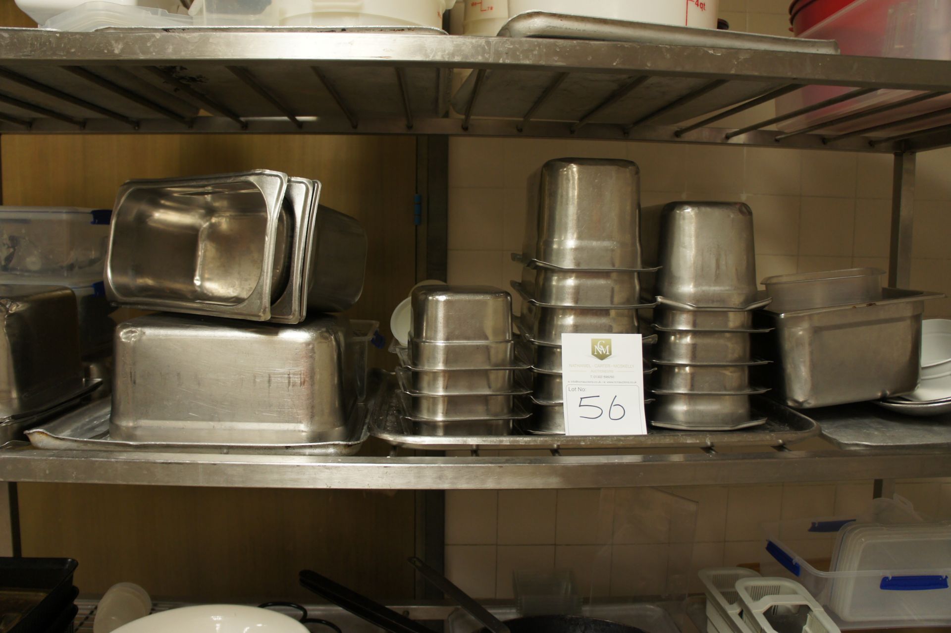 A quantity of Bain Marie inserts various sizes