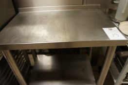 Stainless steel preparation table with shelf under, 900mm