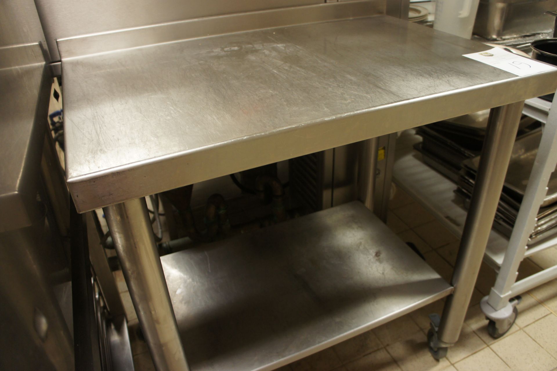 Stainless steel preparation table with shelf under, 900mm - Bild 2 aus 2