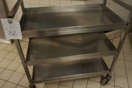 Mobile Stainless steel 3 tier trolley