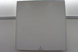 Rail mounted projection screen 1800mm x 1750mm