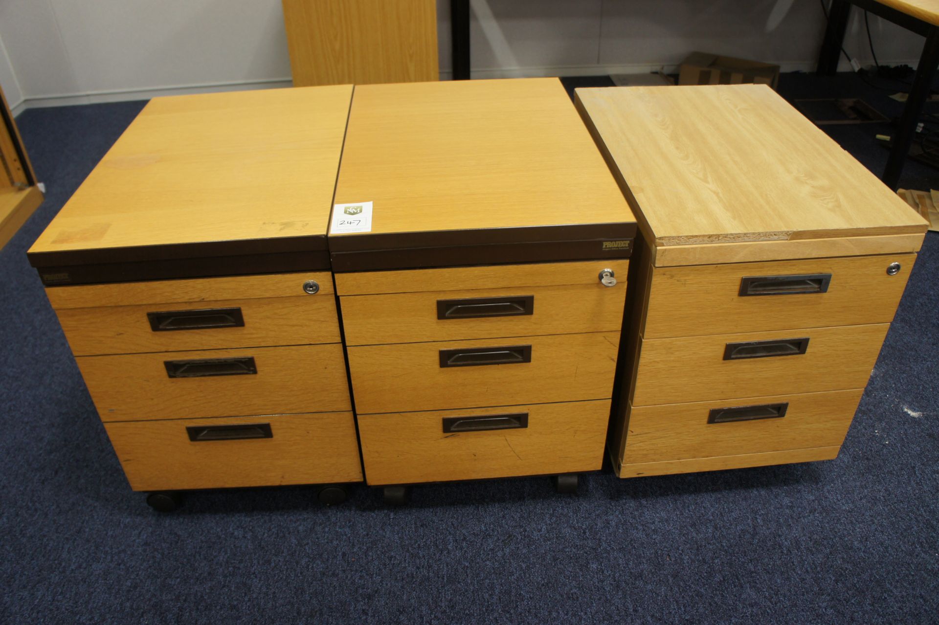 3 x 3 drawer pedestals