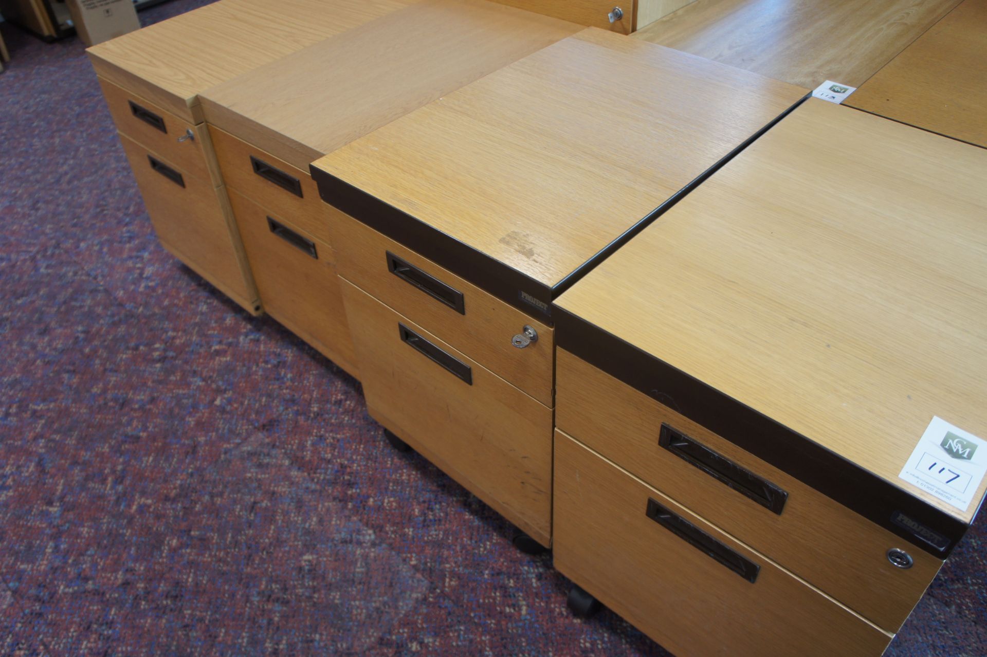 4 x two drawer pedestals - Image 2 of 2
