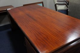 Rosewood twin pedestal desk 1900mm x 900mm