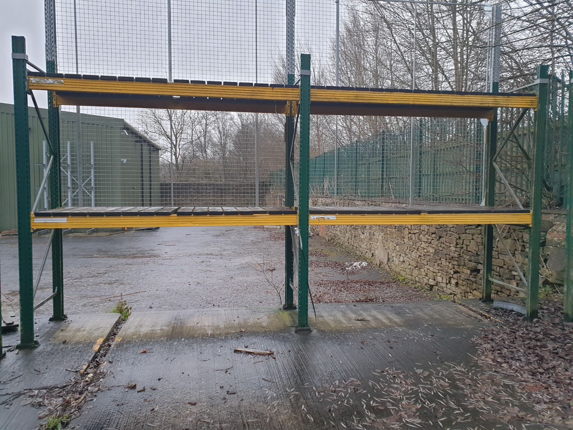 2 x Bays of Heavy Duty Outdoor Spec Racking with shelves