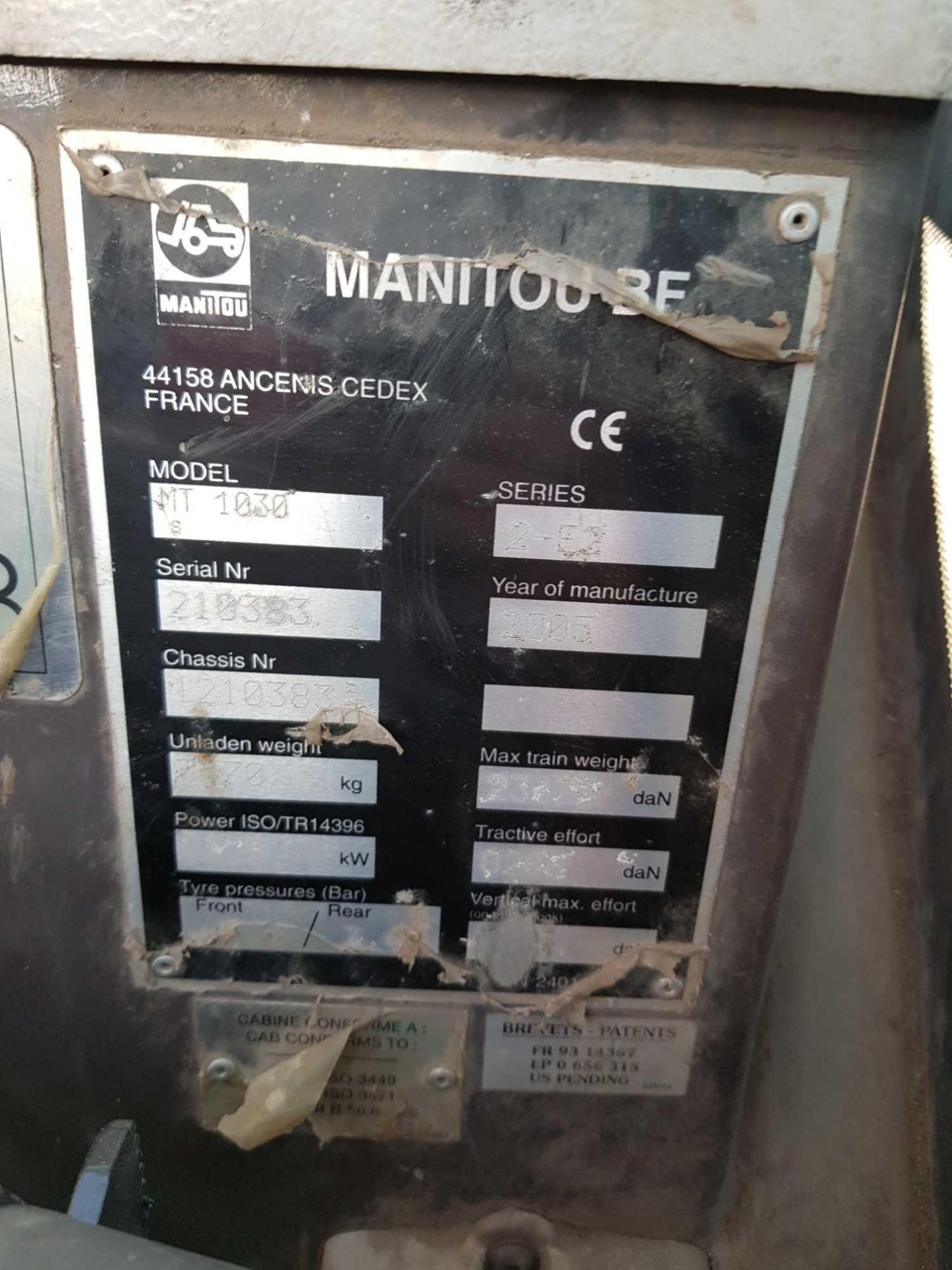 2005 Manitou MT1030s 10m Lift Telehandler - Image 12 of 13