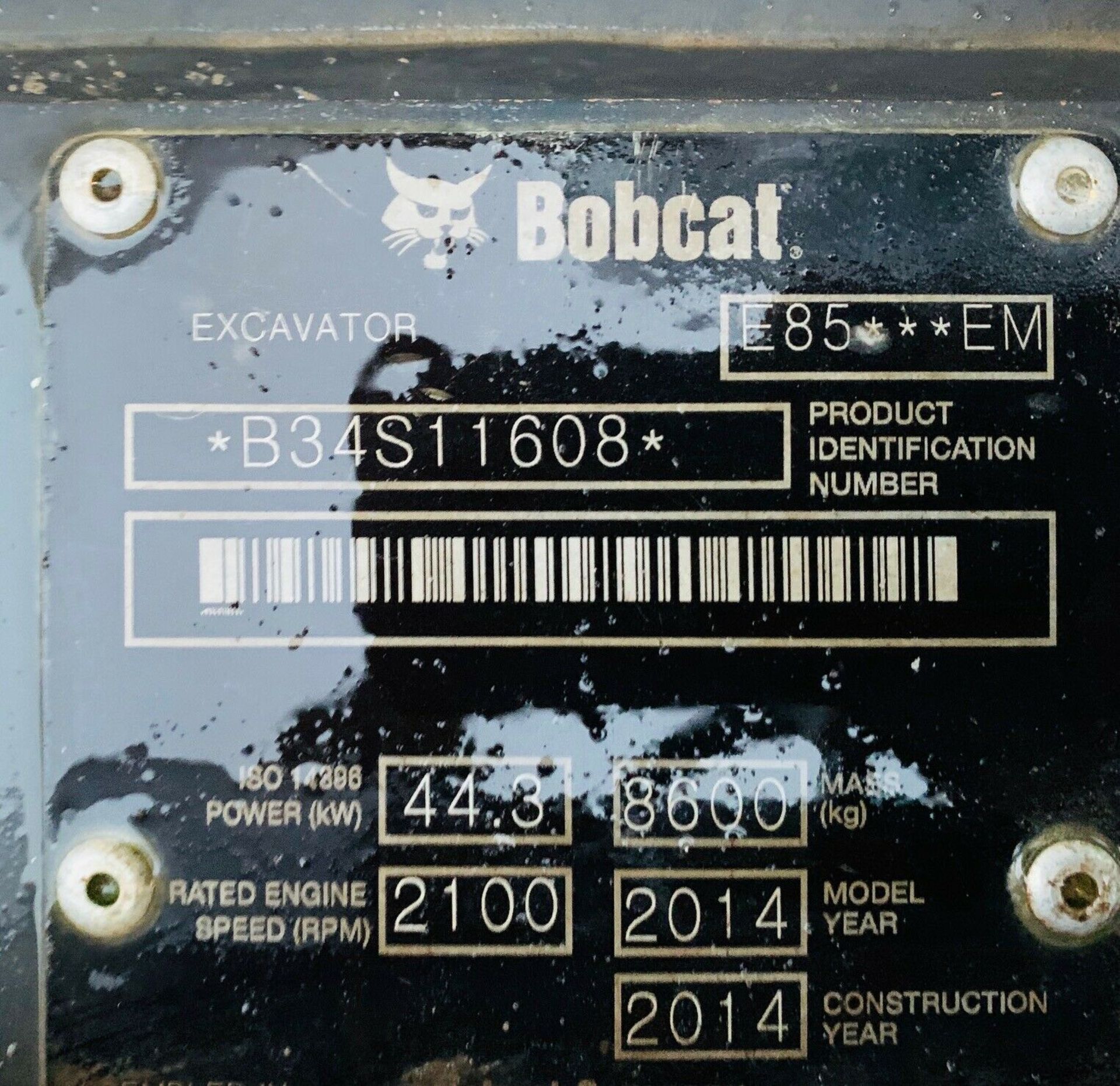 Bobcat E85 Excavator - Image 12 of 12