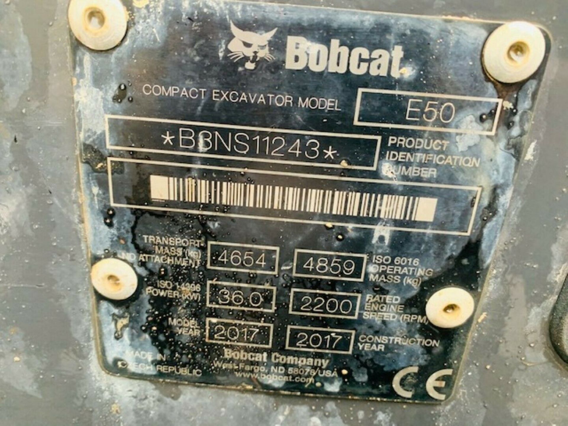 Bobcat E50 Excavator - Image 13 of 13