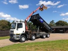 Daf 85 8x4 Grab Tipper Lorry Hmf1224 Crane